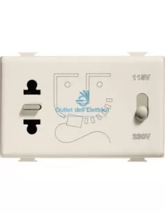 Prise pour rasoir magique Bticino 5460R pri:230v sec:115-230v-20va